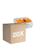 Voordeelpak 20x Wago 221-413 Lasklem Verbindingsstuk| 3 Kabel Aansluiting