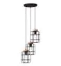 Brilliant Gwen Hanglamp Metaal Hout Zwart | 420mm - Geschikt voor 3x E27